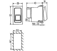 HELLA 6RH 007 832-351 Schalter