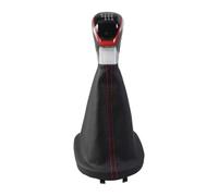 Schaltknauf Automatik Kompatibel Mit VW Für Caddy II 2 MK2 2004 2005 2006 2007 2008 2009 5/6 Gang Schalthebelgriff Schalthebelkopf(Red,6 Speed)