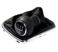 Schaltknauf mit Schaltsack für VW Golf 4 Bora Schaltung 5 Gang Rahmen Chrom 12mm