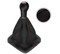 Schaltsack & Schaltknauf für VW Golf 2 3 4 Polo 6N für Passat 35i - 5 Gang - Schwarz - Rot - Schaltmanschette Schalthebel Manschette für Schaltung - Knauf Hebel für Schaltgetriebe 12mm - A0254-17