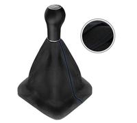 Schaltsack & Schaltknauf für VW Golf 4 IV & für Bora - 23mm - Bj. 1997 - 2006 - 5 Gang - Schwarz Blau - Chrom - Schaltmanschette Schalthebel Manschette für Schaltgetriebe Schaltung A252-15