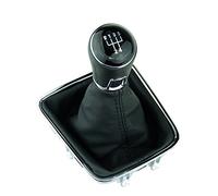 Schaltsack & Schaltknauf für VW Golf Plus 5M 521 Tiguan 1 5N - 5 Gang Knauf mit Rahmen - Schwarz - Chrom - Schaltmanschette Schalthebel für Schaltung - Hebel Schaltgetriebe - für Sharan 2 7N - A0278-4