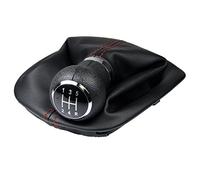 Schaltsack & Schaltknauf für VW Passat B5 3B 3BG - Bj. 1996 - 2005 - 5 Gang Knauf mit Rahmen - Schwarz Rot Chrom - Schaltmanschette Schalthebel Manschette für Schaltung - Hebel Schaltgetriebe A257-5