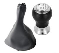 Schaltschalthebel und Schaltknauf Set für Toyota für Yaris II für MK2 05-11 Verschleißfest Kunststoff Leder Passgenaues Autozubehör Einfache Montage Innenraum Tuning Ausführung(6R Silver)