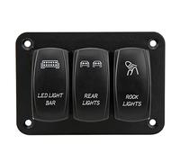 Schalttafel für Boote, 5 V, 3,1 A, mehrere Schutzfunktionen, 3-Gang-Wippschalter, wasserdicht, für Scheinwerfer, Rücklichter, Nebelscheinwerfer