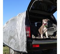Schattennetz Auto Hund 3 m x 4 m Hitzeschutz Sonnenschutz Alunetz 90% UV Luftdurchlässiges Sonnennetz Hitzeschutz Haube Schattennetz für T5 T4 T6 Camping Zubehör Wohnwagen Wohnmobil