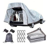 Schattennetz Auto Hund 3x4 m,Sonnenschutznetz Auto,Schattennetz Alunetz,Reflektierende Schattenplane Camping,Aluminium Schattierungsnetz mit Ösen 80% UV,für Gewächshaus Patio Pflanze,Hund,Tiere
