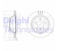 Delphi Bremsscheibe BG3894 hinten belüftet 314 mm für VW