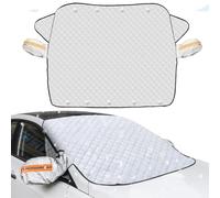 Scheibenabdeckung Auto, Scheiben Abdeckung Winter, Auto Winterabdeckung Frontscheibe, Frontscheibenabdeckung Mit Magnet & Spiegel, Schutz Windschutzscheibe Winter SUV (143 * 163 cm)