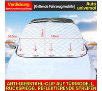 Scheibenabdeckung XXL Auto Frontscheibenabdeckung Winter Frostschutz mit Magnet
