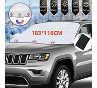 Scheibenabdeckung XXL mit 3Groß Magneten Auto Frontscheibenabdeckung Frostschutz