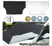 Scheibenabdeckung XXL mit Magnet Auto Frontscheibenabdeckung Winter Frostschutz.