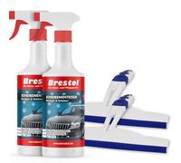 SCHEIBENENTEISER 2x 750 ml + 2x Abzieher mit Doppellippe - bis -70 °C Antifrost Anti-Frost Klarsicht Enteiser Scheibenenteiser Türschlossenteiser Klare Sicht