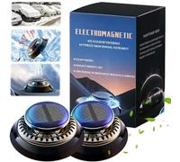Scheibenenteiser Auto, Auto Enteiser Elektromagnetisch, Anti Frost Auto, Solar+USB Aufladbar, Tragbare Elektromagnetische molekulare Interferenz Frostschutzmittel Schneeräumungswerkzeug (2pcs-A)