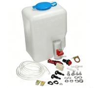 Scheibenwaschanlage 12V 1,8L Kit mit für pumpe Reservoir Schlauch für Auto LKW SUV - Universelles Reparaturset Windschutzscheibe