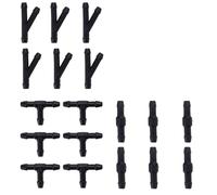 Scheibenwaschpumpe 18 STÜCKE Scheibenwaschanlage Joiner Rohrverbinder T-Stück Gerade 3-Wege-Y-Stück Luft Kraftstoff Wasser Benzin Wischerwaschdüse Schlauch