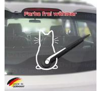 Scheibenwischer Aufkleber Katze Sticker beweglich Tuning Auto lustig Folie #3