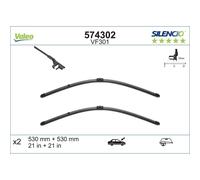 Valeo Silencio 2x Wischerblätter VF301 - Vorne - 530 mm / 530 mm | Set mit 2 Flachbalkenwischern, Originalersatz, 574302
