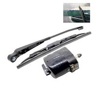 Scheibenwischermotor 12V Universal Wischermotor mit Arm und Blatt 105° Wischerarm Wischerblatt Scheibenwischer Motor für Traktor Wohnmobil und Fischerboot 01287358 7731000001 0390506510
