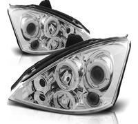 Scheinwerfer Angel Eyes passend für Ford Focus MK1 Facelift Bj. 01-04 Chrom
