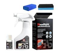 Scheinwerfer Aufbereitung Flüssigkeit Set Auto Scheinwerfer Politur Spray Autoscheinwerfer Reparaturflüssigkeit Scheinwerfer Reparaturspray für Reinigt Poliert Vermattete Vergilbte 180ml (1)