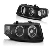 Scheinwerfer CCFL Angel Eyes passend für Seat Leon 1M / Toledo 1M Bj. 99-06 Schwarz