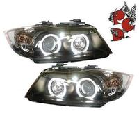 SCHEINWERFER LED STANDLICHT RINGE FÜR BMW E90 E91 05-08 SCHWARZ LINKS RECHTS
