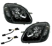 Scheinwerfer Set in Schwarz für Mercedes SLK R170 170 96-04 + Blinker + Adapter