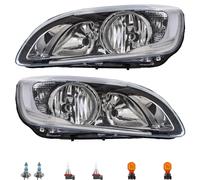 Scheinwerfer Set schwarz inkl. OSRAM Lampen H7 H9 für Volvo V60 155 157 S60 II
