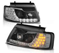 Scheinwerfer Tagfahrlicht Optik passend für VW Passat 3B Bj. 96-00 Schwarz LED Blinker