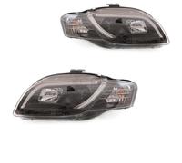 Scheinwerfersatz für Audi A4 B7 Typ 8E 04-07 klarglas/schwarz Tube Lights LED