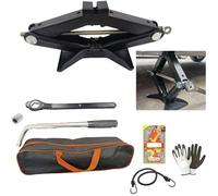 Scherenwagenheber, 2 Tonnen, mit Ratsche und Schlüssel, ausziehbar, Teleskop, kompatibel mit Dacia Sandero Kit für Notfälle im Straßenverkehr