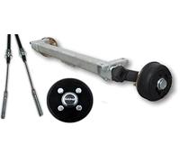 Schlegl 1000kg Gummifederachse Achse SB10 Auflagemaß wählbar Radanschluss 4 x 100 gebremst PKW Anhänger Trailer Ersetzt Knott AL-KO (A= 1400mm)