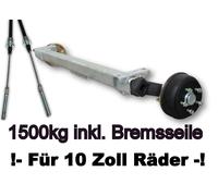 Schlegl 1500kg Achse verst. 10" SB15 1600mm - 5 x 112 gebremst Anhänger Trailer