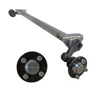 Schlegl 750kg Anhänger Achse MB8 - 1500mm - 4x100 - niedriger Bock - ungebremst