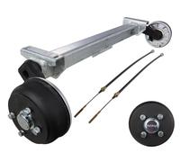 Schlegl 900 kg Achse SB9 Auflage 1850 mm LK 4 x 100 gebr. Anhänger ersetzt KNOTT