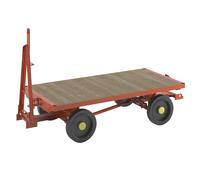 Schlepperanhänger, 4-Rad-Achsschenkel-Lenkung, Tragfähigkeit 2 t, Ladefläche 2,0 x 1,0 m, Vollgummireifen kaiserkraft