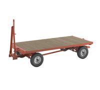 Schlepperanhänger, 4-Rad-Achsschenkel-Lenkung, Tragfähigkeit 2 t, Ladefläche 2,5 x 1,25 m, Luftreifen kaiserkraft