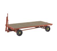 Schlepperanhänger, 4-Rad-Achsschenkel-Lenkung, Tragfähigkeit 2 t, Ladefläche 3,0 x 1,5 m, Vollgummireifen kaiserkraft