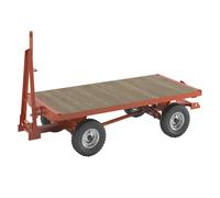 Schlepperanhänger, 4-Rad-Achsschenkel-Lenkung, Tragfähigkeit 3 t, Ladefläche 2,0 x 1,0 m, Luftreifen kaiserkraft