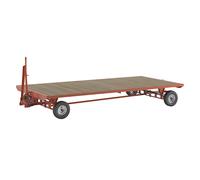 Schlepperanhänger, 4-Rad-Achsschenkel-Lenkung, Tragfähigkeit 3 t, Ladefläche 4,0 x 2,0 m, Luftreifen kaiserkraft