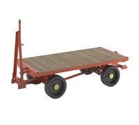 Schlepperanhänger, 4-Rad-Achsschenkel-Lenkung, Tragfähigkeit 5 t, Ladefläche 2,0 x 1,0 m, Vollgummireifen kaiserkraft