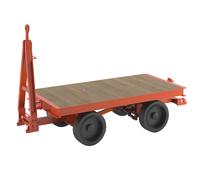 Schlepperanhänger, 4-Rad-Achsschenkel-Lenkung, Tragfähigkeit 8 t, Ladefläche 2,0 x 1,0 m, Vollgummireifen kaiserkraft