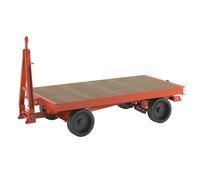 Schlepperanhänger, 4-Rad-Achsschenkel-Lenkung, Tragfähigkeit 8 t, Ladefläche 2,5 x 1,25 m, Vollgummireifen kaiserkraft