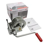 Schleppwinde Alko Compact Typ 500-A 500kg ohne Seil/Gurt Bootswinde Gurtwinde Handseilwinde Band schwarz Quad ATV Anhänger Forst Trailer