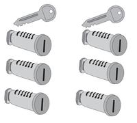 6 Schlösser 2 Schlüssel