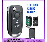 Schlüssel 433Mhz Funkschlüssel Auto 4AChip Für Fiat 500X Egea Tipo 16-18 NEU