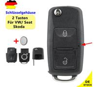 Schlüssel Ersatz Gehäuse für VW Seat Skoda Golf 4 Bora Polo 9 T5 Sharan Multivan