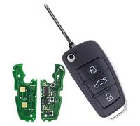 Schlüssel Fernbedienung Funkschlüssel 3 Tasten Klappschlüssel Autoschlüssel Sendeeinheit ID48 434Mhz mit elektronische Chip Schlüsselgehäuse Fräsen Gehäuse für A3 8P S3 TT 8J 2004-2013 A4 S4 2004-2008