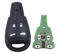Schlüssel Fernbedienung Funkschlüssel 4 Tasten Klappschlüssel Autoschlüssel Sendeeinheit 433Mhz ID46 PCF7946 mit elektronische Karte Gehäuse Fräsen Fernbedienungsschlüssel für 9-3 Cabrio 9 3 2003-2011